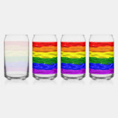 SlipperyJoe's vloeibare glans trots vlag rood oran Blikvorm Glas (Achterkant)