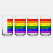 SlipperyJoe's vloeibare glans trots vlag rood oran Blikvorm Glas (Rechts)
