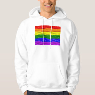 SlipperyJoe's vloeibare glans trots vlag rood oran Hoodie