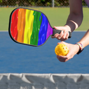 SlipperyJoe's vloeibare glans trots vlag rood oran Pickleball Paddle