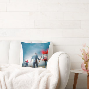 SlipperyJoe's vrolijke Halloween gloeiende ogen zo Kussen