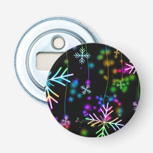 SlipperyJoe's vrolijke levendige kerstsfeer Button Flesopener