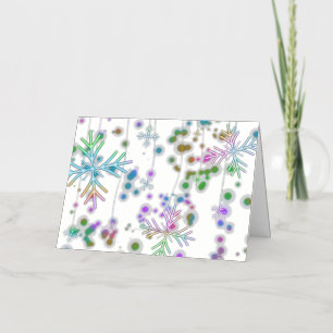 SlipperyJoe's vrolijke levendige kerstsfeer  Folie Feestdagenkaart