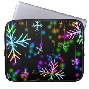 SlipperyJoe's vrolijke levendige kerstsfeer Laptop Sleeve