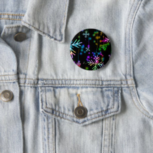 SlipperyJoe's vrolijke levendige kerstsfeer Ronde Button 5,7 Cm