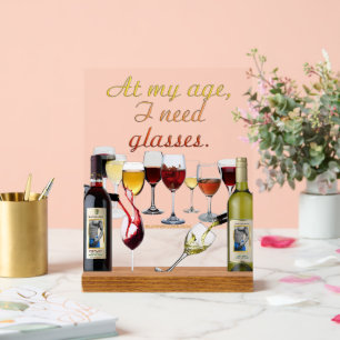 SlipperyJoe's wijn drinkglas ondeugende grap rood  Acryl Bord