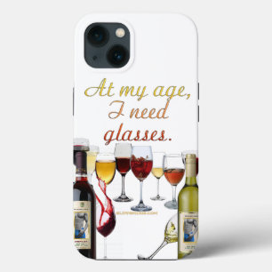 SlipperyJoe's wijn drinkglas ondeugende grap rood iPhone 13 Hoesje
