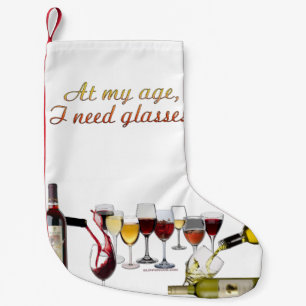 SlipperyJoe's wijn drinkglas ondeugende grap rood Kleine Kerstsok