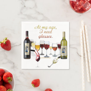 SlipperyJoe's wijnglazen gefermenteerde druiven wi Servet