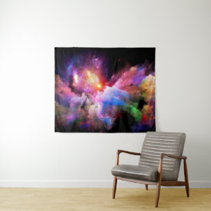 SlipperyJoe's wolkenkunst abstract levendig surreë Wandkleed