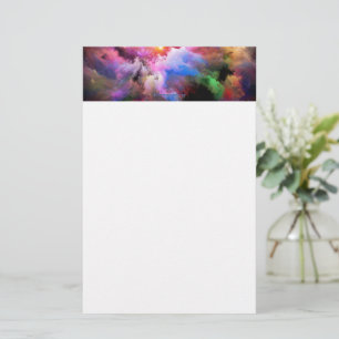 SlipperyJoe's wolkenkunstwerk abstract levendig su Briefpapier