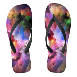 SlipperyJoe's wolkenkunstwerk abstract levendig su Teenslippers