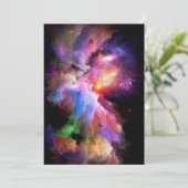 SlipperyJoe's wolkenkunstwerk abstracte levendige Feestdagenkaart (Staand voorkant)