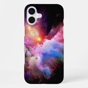 SlipperyJoe's wolkenkunstwerk abstracte levendige  iPhone 16 Plus Hoesje