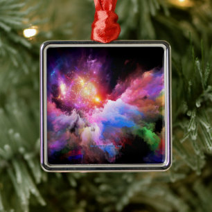 SlipperyJoe's wolkenkunstwerk abstracte levendige Metalen Ornament
