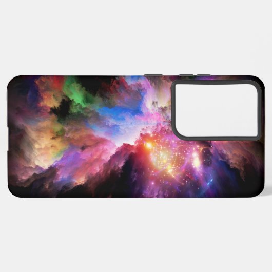 SlipperyJoe's wolkenkunstwerk abstracte levendige Samsung Galaxy Hoesje (Achterkant horizontaal)