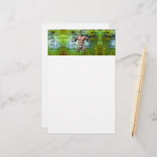 SlipperyJoe's zeer gespierde volwassen man zonder  Briefpapier