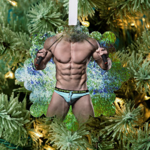 SlipperyJoe's zeer gespierde volwassen man zonder Ornament Kaart