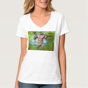 SlipperyJoe's zeer gespierde volwassen man zonder T-shirt