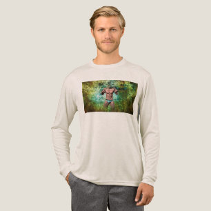 SlipperyJoe's zeer gespierde volwassen man zonder Tri-Blend Shirt