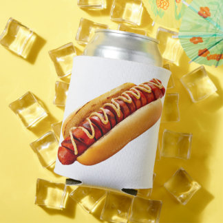 SlipperyJoe's zomerse BBQ-sfeer hotdog genesteld z Blikjeskoeler