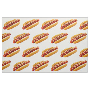 SlipperyJoe's zomerse BBQ-sfeer hotdog genesteld z Stof