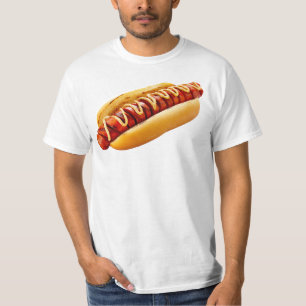 SlipperyJoe's zomerse BBQ-sfeer hotdog genesteld z T-shirt