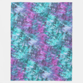 slipstream digihatch - blauwgroen en paarse: fleece deken