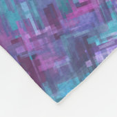 slipstream digihatch - blauwgroen en paarse: fleece deken (Hoek)