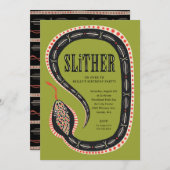 Slither Snake Invitation à la fête d'anniversaire  (Devant / Derrière)