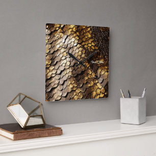 Slithering Chic Vierkante Klok