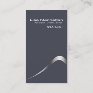 Sliver Sophisticated Business Card-sjabloon Visitekaartje