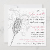 Sliver verhoog uw glazen uitnodiging (Achterkant)