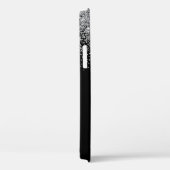 Sliver Zwart Glitter Script Naam Hoesje-Mate Case-Mate iPhone Case (Achterkant / Rechts)