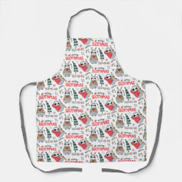 Slo Ho Ho Vrolijk Slothmas Grappige Kerst Chef Schort