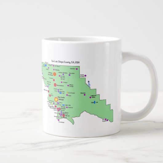 SLO plaatsnamen kaart met Engelse vertalingen Extra Grote Beker (Rechts)