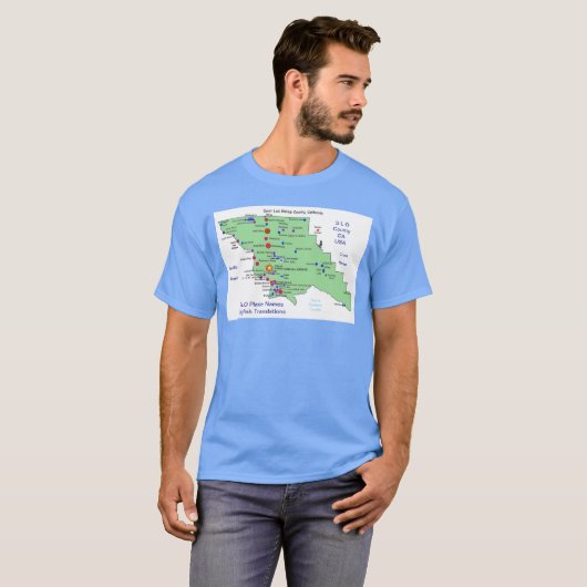 SLO Plaatsnamen MAP T-shirt (Voorkant volledig)
