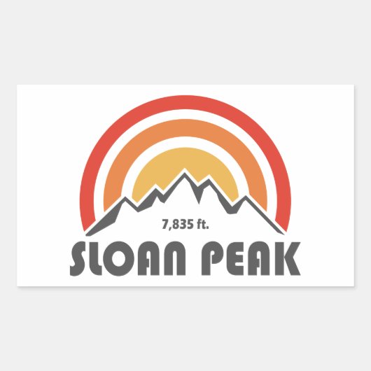 Sloan Peak Washington Rechthoekige Sticker (Voorkant)