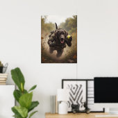 Slobber, strategie, en halen meesterschap poster (Thuiskantoor)