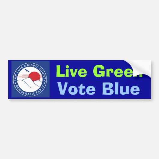 SLOCDP Live Green Blue Bumpersticker (Voorkant)