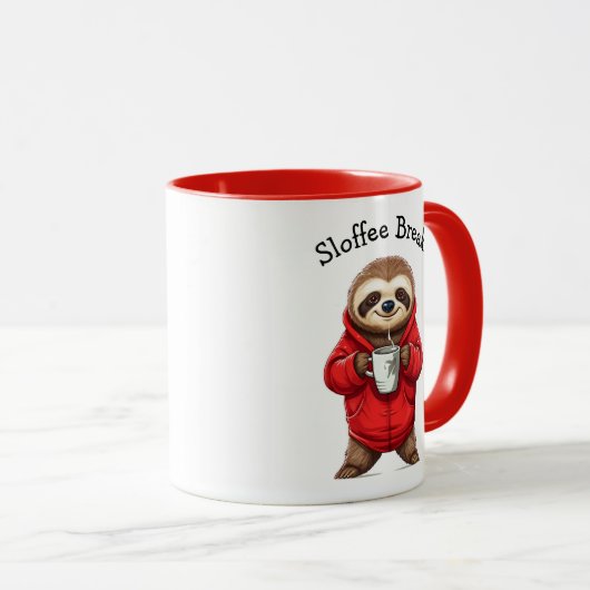 Sloffee Break Funny Coffee Mug (Devant droit)