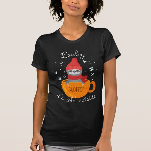 Sloffee Faultier in Tasse Kaffee T-shirt (Voorkant)