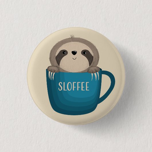 Sloffee! Ronde Button 3,2 Cm (Voorkant)