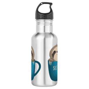 Sloffee Sloth dans une bouteille d'eau de bouillie