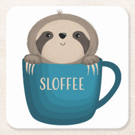 Sloffee! Vierkante Kartonnen Onderzetter
