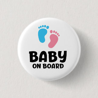 Slogan baby aan boord - baby, in auto. ronde button 3,2 cm