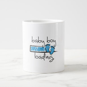 Slogan baby boy is loading. baby jongen opkomst extra grote beker