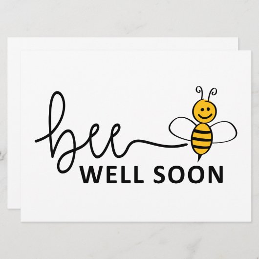 Slogan Bee well soon. Van harte beterschap ! (Voorkant / Achterkant)