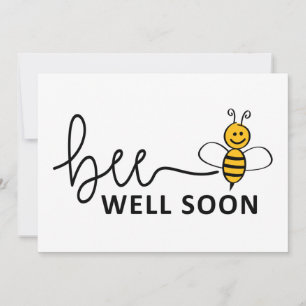 Slogan Bee well soon. Van harte beterschap !