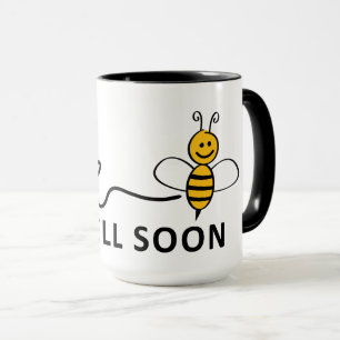 Slogan Bee well soon. Van harte beterschap ! Mok